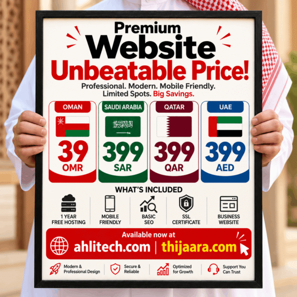 Get your business online with a professional_thijaara Professional Business Website| Unbeatable Price_GCC